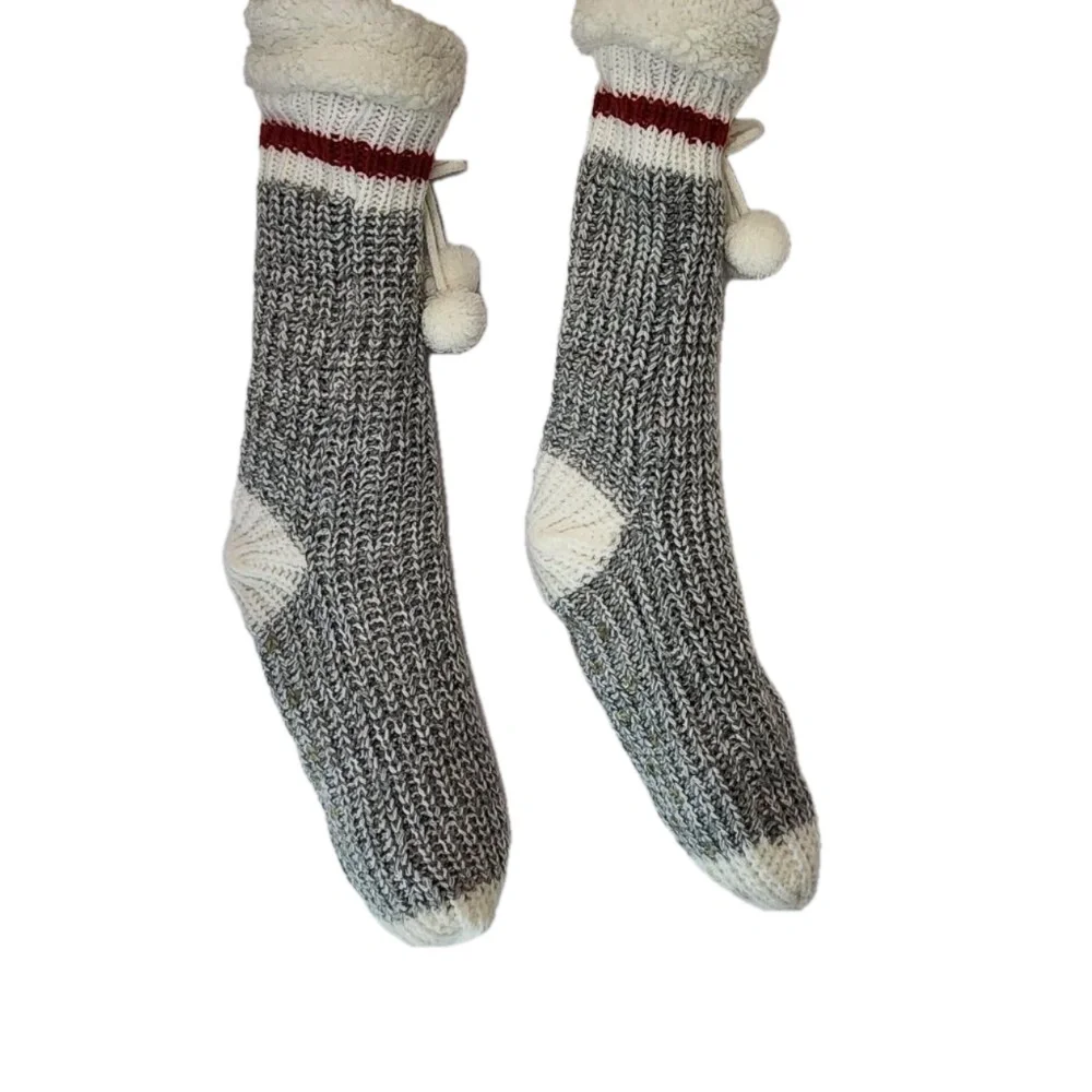 Charlie Paige Grey Lounge Socks Size 6-9‎